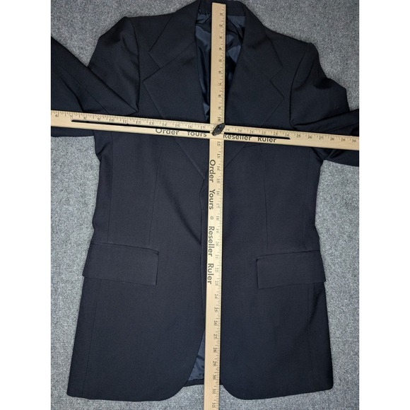 Vintage Yves Saint Laurent Mens Blazer Suit Jacket Sports Coat 40 Reg Black YSL - Picture 2 of 7